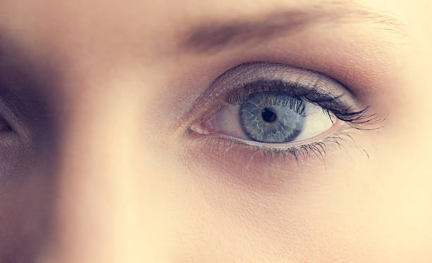 istock Extreme close up on beautiful shinning blue eye 503283949