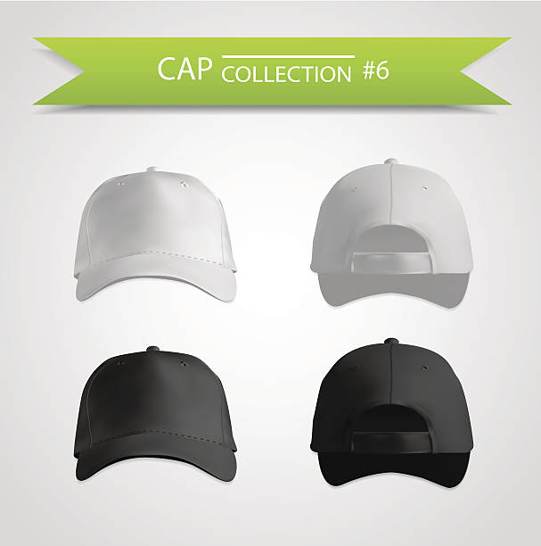 бейсболка коллекция для логотипом - black cap stock illustrations
