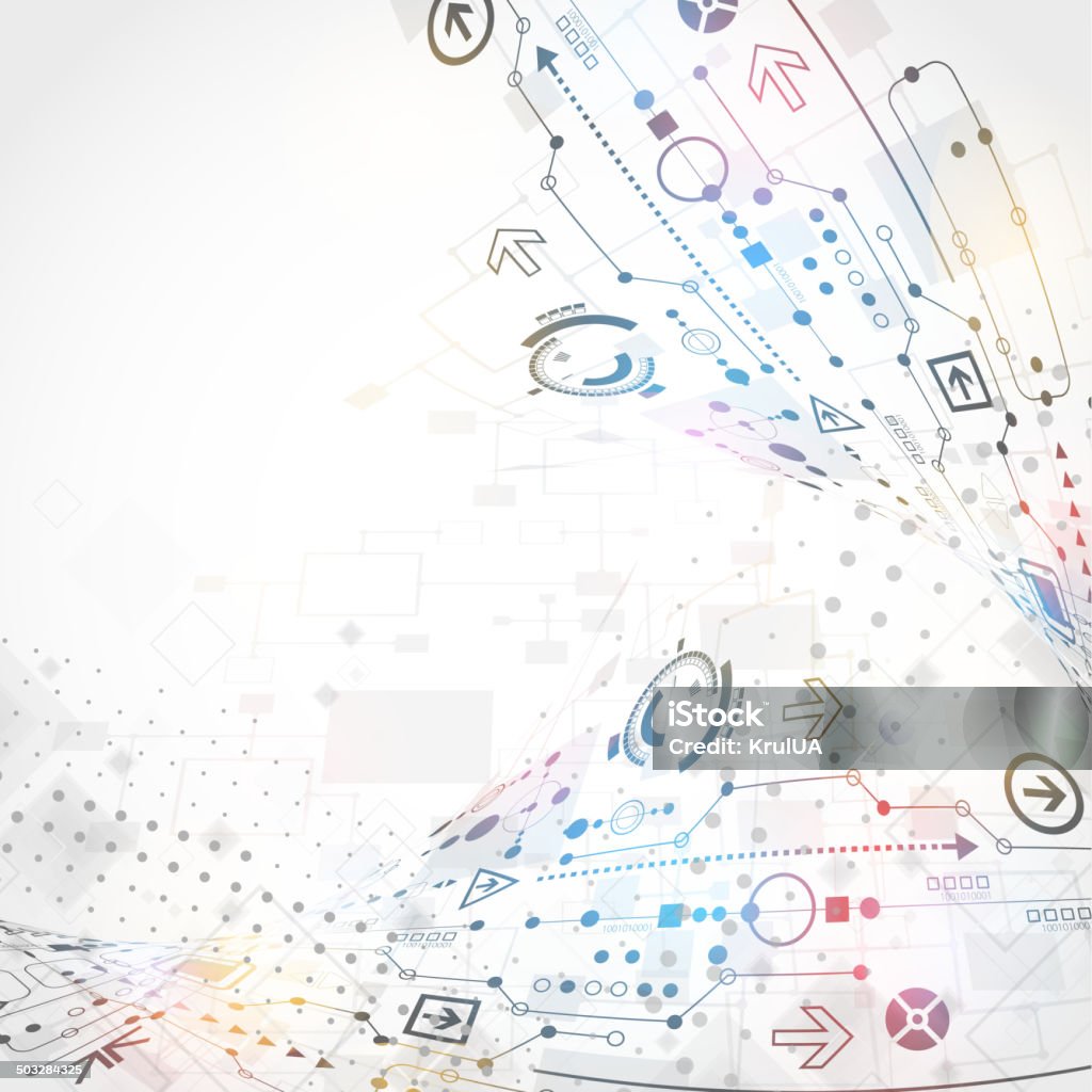 Abstract Technological Background Stock Illustration - Download Image ...