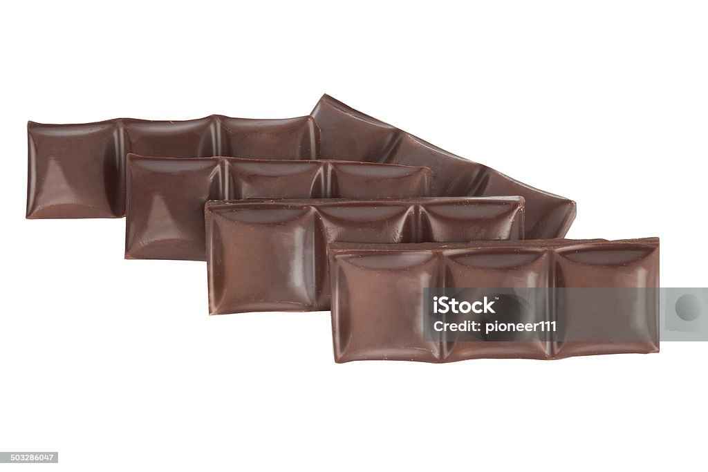 chocolate chocolate pieces isolated on a white background Candy Stock Photo