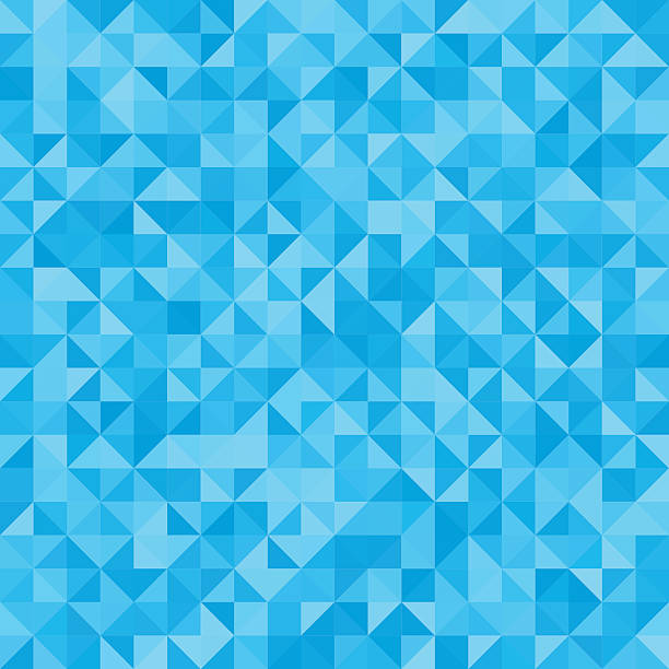Abstract background blue triangles Abstract background blue triangles. Vector, seamless repeating pattern, mosaic puzzle patterns stock illustrations