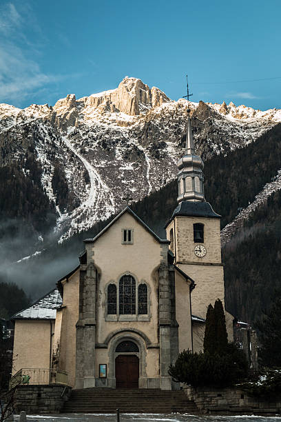 istock Old Church in Chamonix Town 503300810