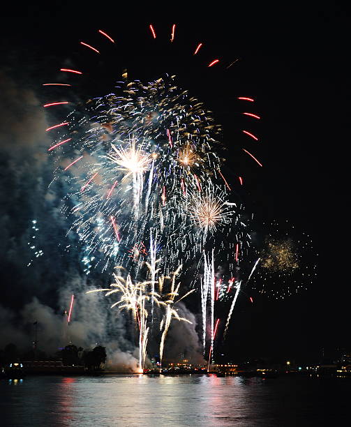 istock firework on new year countdown at temple of dawn 503303062