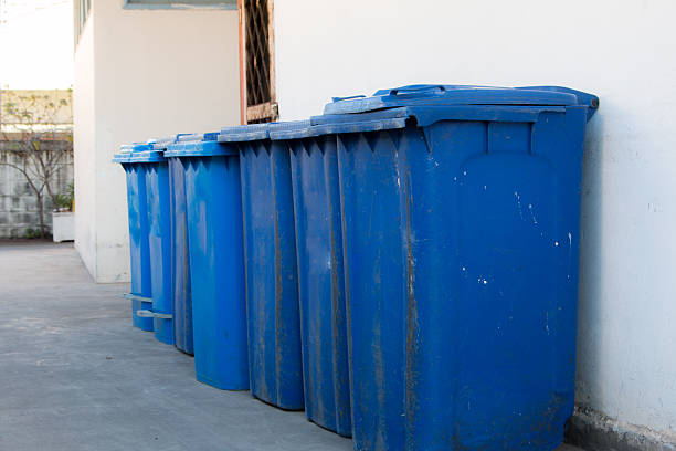 istock Blue , red bins , recycling bins 503307108