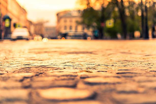 istock Sunset over the central city square 503307622