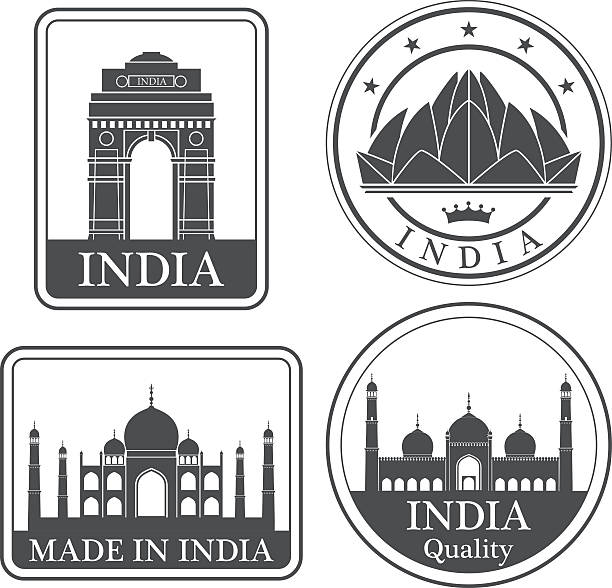 ilustrações de stock, clip art, desenhos animados e ícones de índia - taj mahal india gate palace