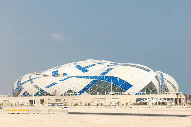 lusail stadium in doha, qatar - qatar football stockfoto's en -beelden