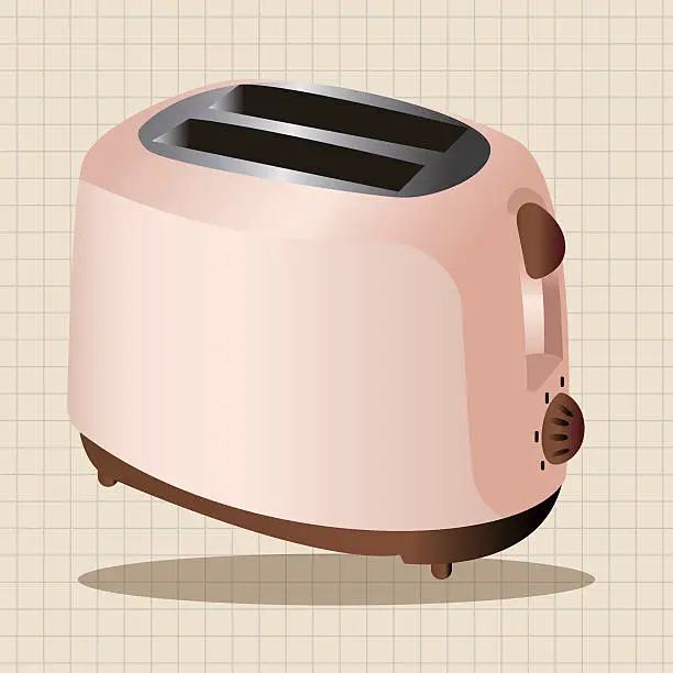 Vector illustration of Home appliances theme toaster elements