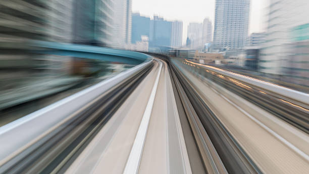 istock Motion blurred of City Train moving 503309178