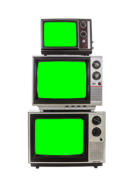 istock Vintage Television Tower Isolated with Chroma Green Screens 503309544