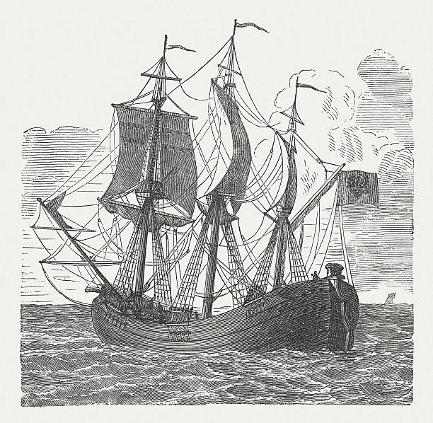 ilustraciones, imágenes clip art, dibujos animados e iconos de stock de kurprinz - etching sailing ship passenger ship sea