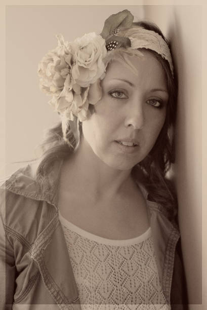 Woman in her 40's beauty portrait session.