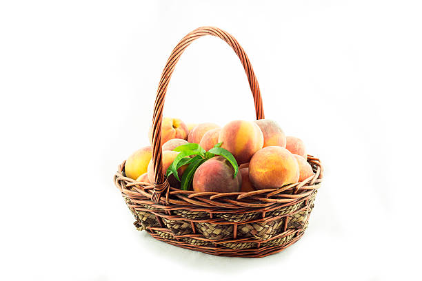 peaches in basket
