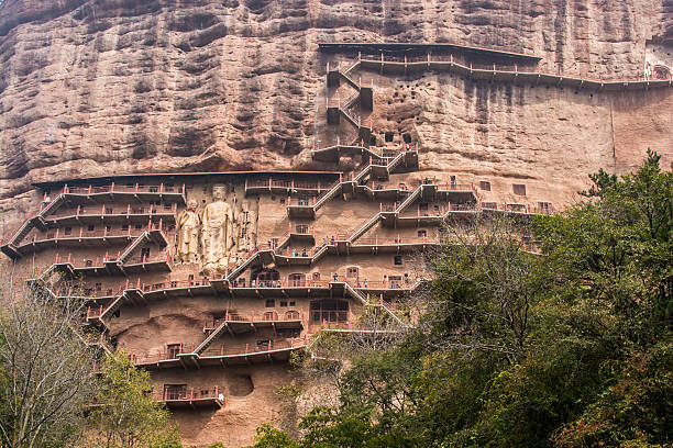 istock Maiji mountain grottoes 503313031