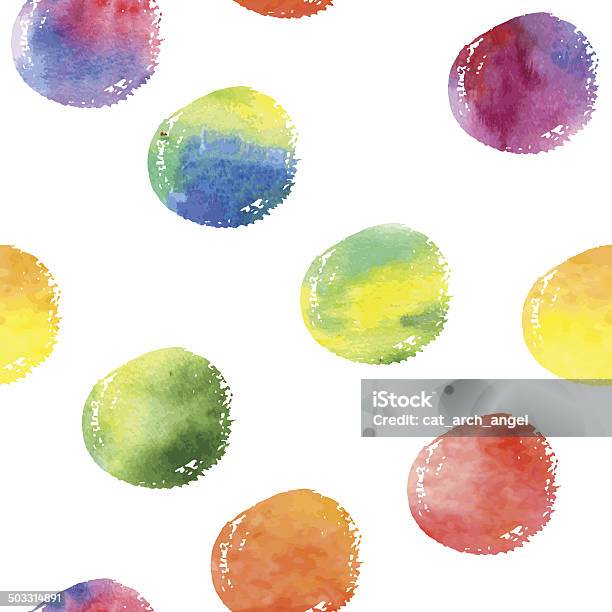 Ilustración de Patrón Sin Costuras Vector Con Círculos De Color y más Vectores Libres de Derechos de Abstracto - Abstracto, Amarillo - Color, Arte