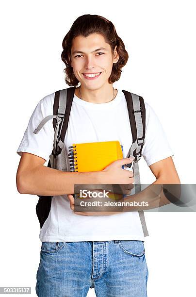 Student With A Textbook And Satchel Stock Photo - Download Image Now - 18-19 Years, Adult, Backgrounds