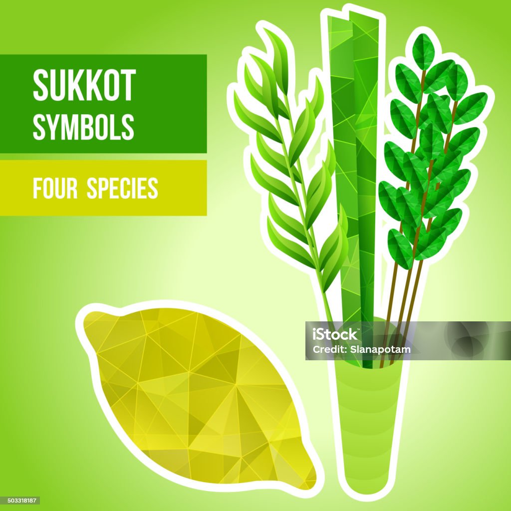 Sukkot símbolos - arte vectorial de Festival de Sukkoth libre de derechos