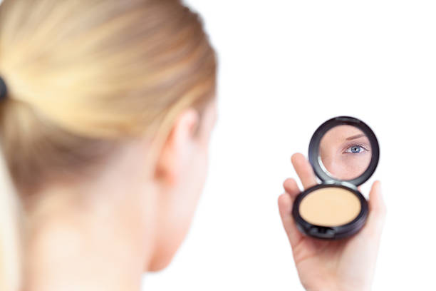 istock Gorgeous blonde model holding cosmetics 503318249