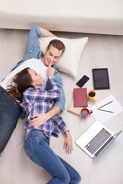 istock Attractive young husband and wife are resting together 503324254