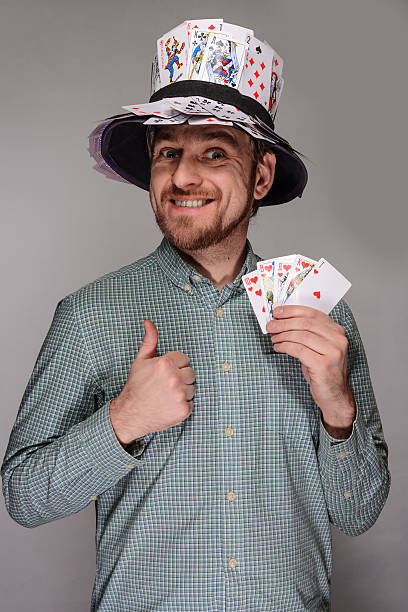 istock man in the hat of playing cards 503324618