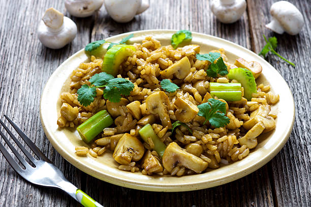 istock Risotto with mushrooms, coriander and celery 503326914