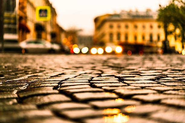 istock City central square paved with stone after a rain 503327726