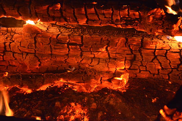 Camp Fire stock photo