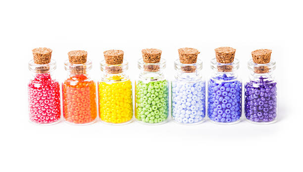 istock Colorful beads in the bottles 503330414