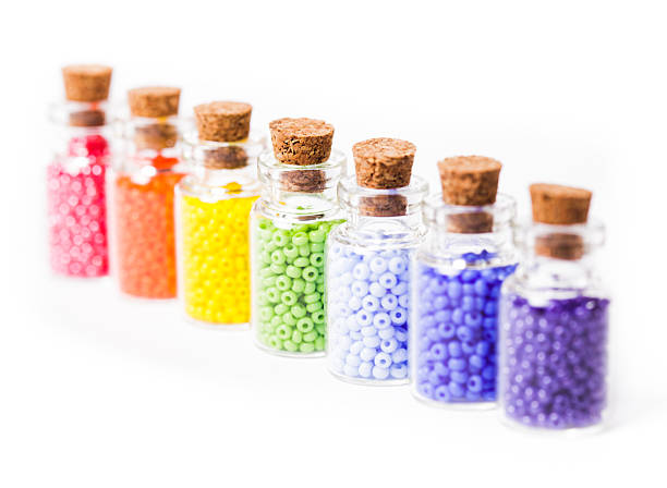istock Colorful beads in the bottles 503330418
