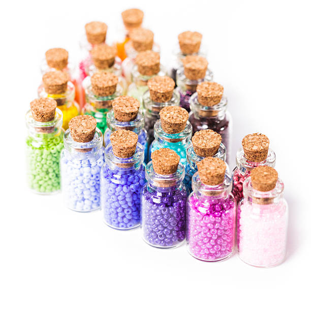 istock Colorful beads in the bottles 503330424