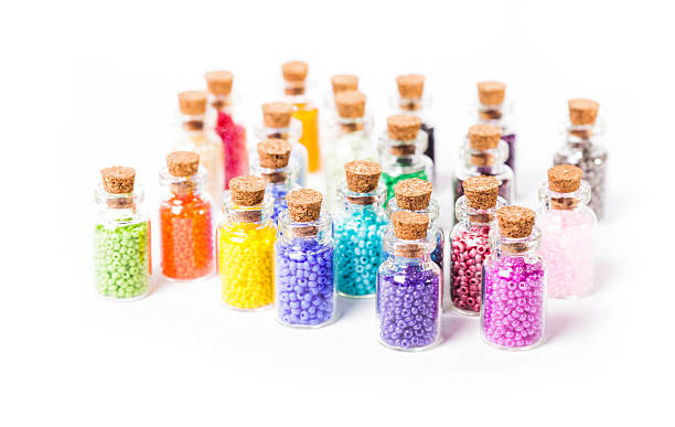 istock Colorful beads in the bottles 503330436