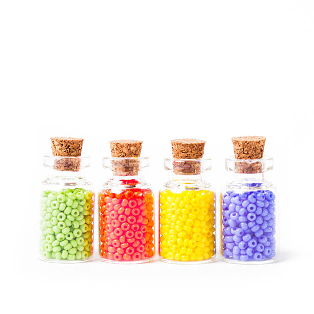 istock Colorful beads in the bottles 503330448