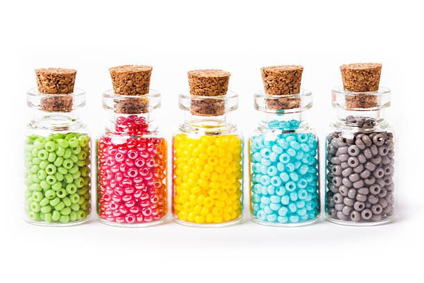 istock Colorful beads in the bottles 503330462