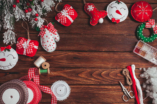 istock felt Christmas decorations 503332602