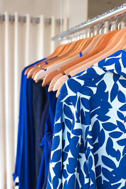 istock Clothes on wooden hangers 503333718