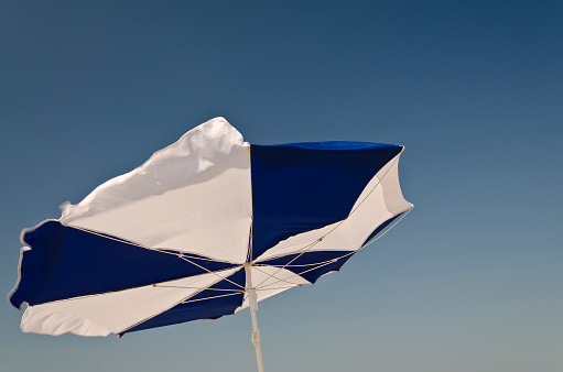 Colorful Beach Umbrella against the Sky