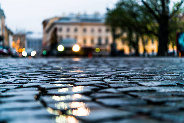 istock City central square paved with stone after a rain 503334940
