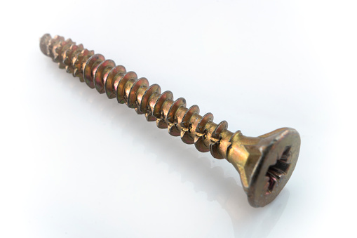 a screw with white background
