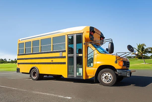 istock School buss standing on the parking 503336916