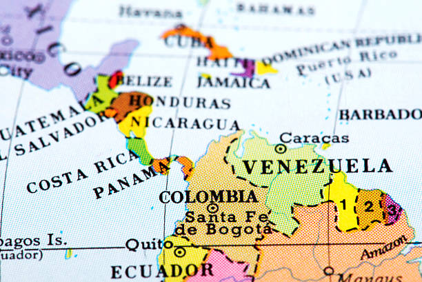 istock Map of Colombia with Venezuela 503337084
