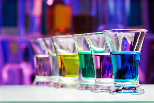 istock Color shoots perspective row in dark bar 503339494