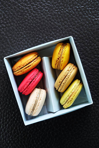 istock Colorful Macarons In The Paper Box 503340181