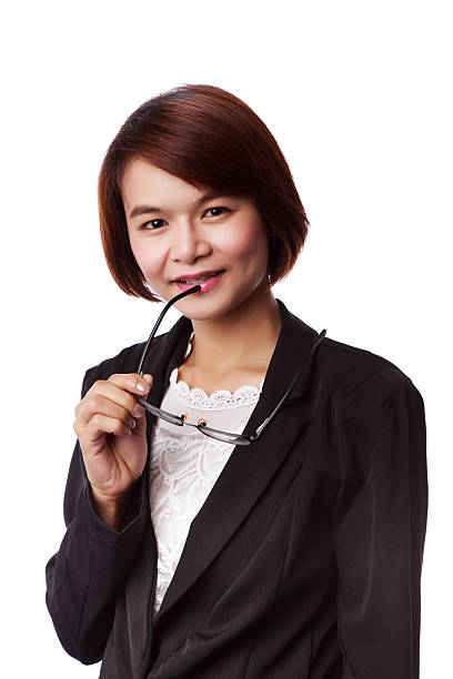 istock Asian business woman with eyeglasses 503345421