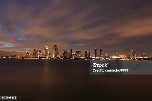 San Diego Nightline Stock Photo - Download Image Now - Bay of Water, Building Exterior, California