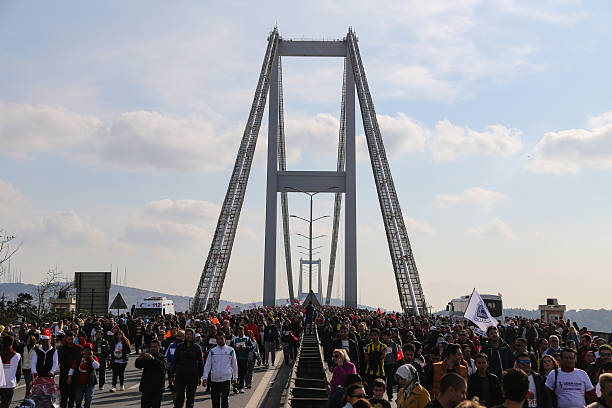 37 a vodafone istambul maratona - healthy lifestyle turkey sport marathon - fotografias e filmes do acervo