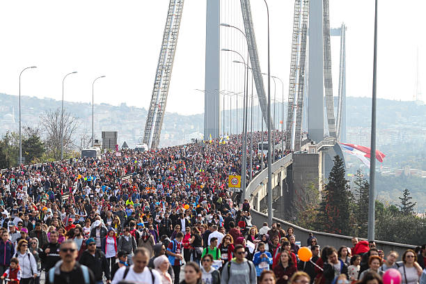 37 a vodafone istambul maratona - healthy lifestyle turkey sport marathon - fotografias e filmes do acervo