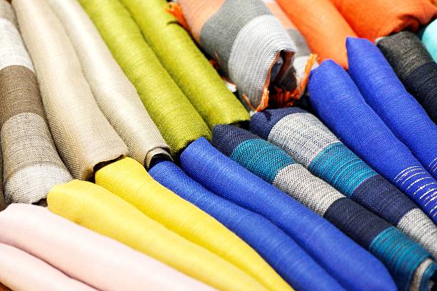 istock Colorful scarfs closeup 503353246