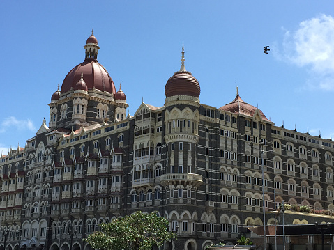 Mumbai, India - June 10, 2015: Taj Hotel Mumbai - An iconic and expensive hotel that identifies with Mumbai.