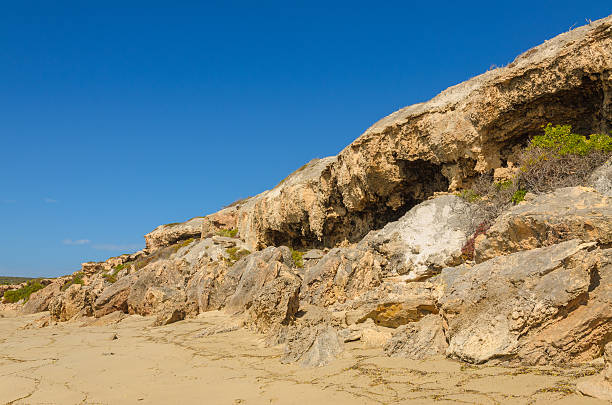 istock Sunny day landscape coast line cliffs at the beach 503365192