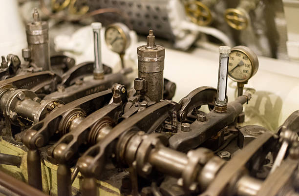 istock Old diesel engine inside of submarine. 503366410